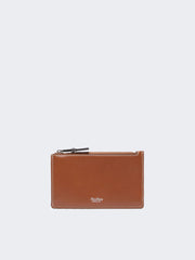 Leather card holder - Amber brown