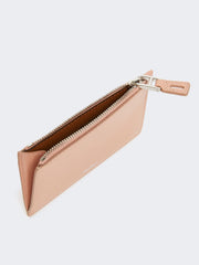 Leather card holder - Pink