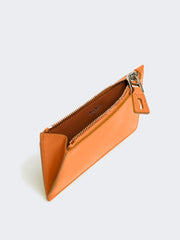 Leather card holder - Tangerine