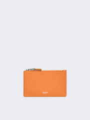 Leather card holder - Tangerine