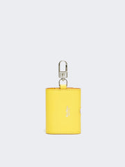 Leather earphone pouch - Yellow