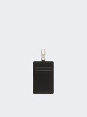 Leather badge holder - Black