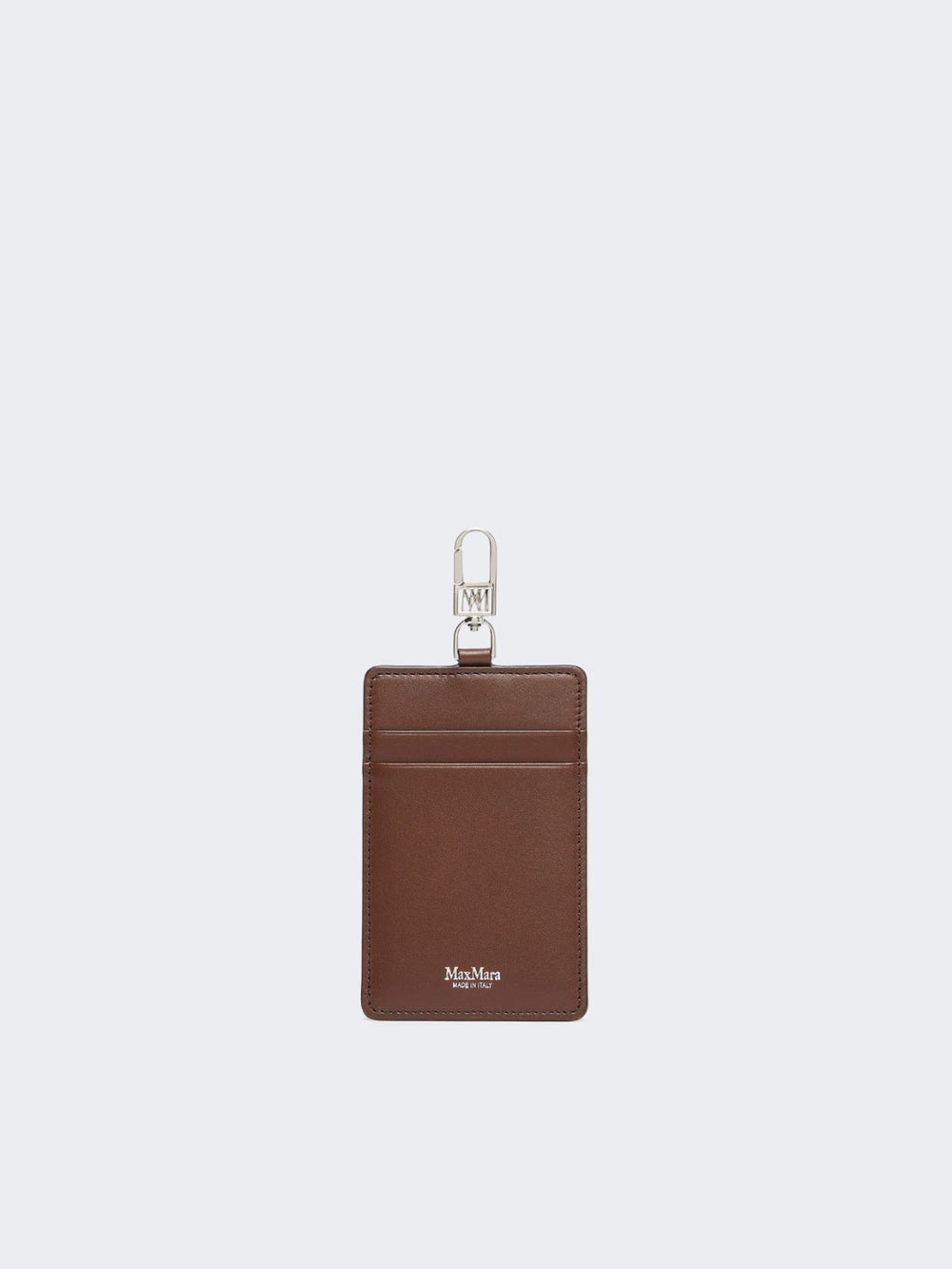 Leather badge holder - Cocoa