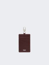 Leather badge holder - Bordeaux