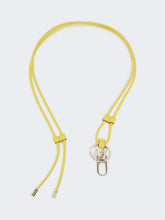 Leather Monogram strap with pendant detail - Yellow