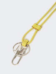 Leather Monogram strap with pendant detail - Yellow
