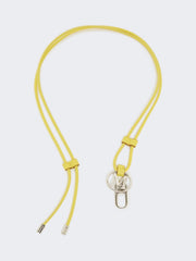 Leather Monogram strap with pendant detail - Yellow