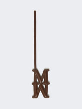 Leather Monogram charm - Cocoa