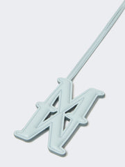 Leather Monogram charm - Sky blue