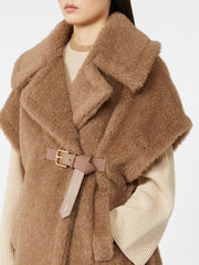 Alpaca and cashmere Teddy cape - Bronze