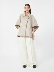 Cashmere zibeline cape - Beige