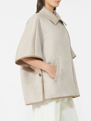 Cashmere zibeline cape - Beige