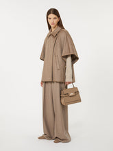 Cashmere zibeline cape - Brown