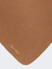 Wool yarn maxi shawl - Camel