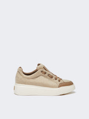 Water-repellent cashmere trainers - Beige