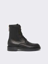 Leather combat boots - Black