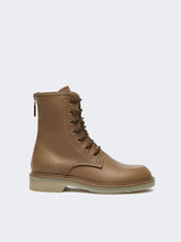 Leather combat boots - Hazelnut brown