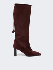 Soft suede boots - Bordeaux