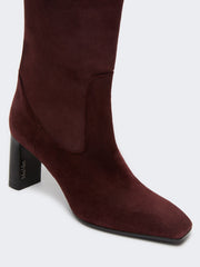 Soft suede boots - Bordeaux