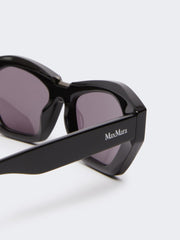 Square bold sunglasses - Black