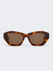 Square bold sunglasses - Tawny bronze brown