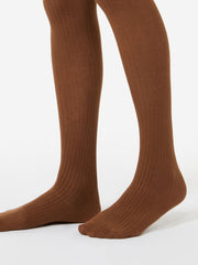 Cotton tights - Tobacco