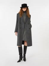 2-in-1 wool drap coat - Dark grey