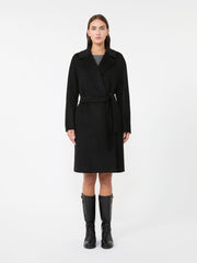Wool wrap coat - Black
