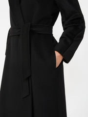 Wool wrap coat - Black