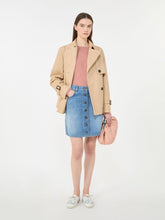 water-repellent gabardine trench coat - Beige Cropped