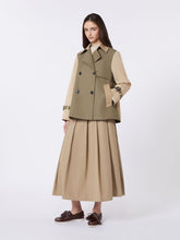 water-repellent gabardine trench coat - Mud Cropped