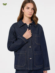 Authentic denim shacket - Navy