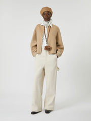 Wool-blend bomber jacket - Camel