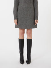 Chevron wool skirt - Dark grey