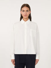 Oversized poplin shirt - White