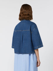Denim cropped shirt - Navy