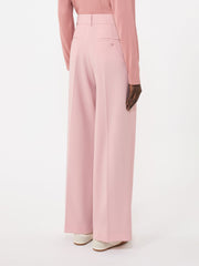 Woollen cloth palazzo trousers - Antique rose