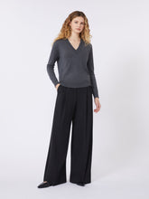 Wool-blend trousers - Black