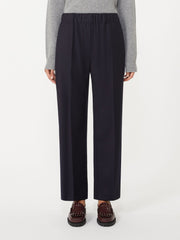 Wool flannel trousers - Navy