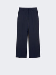 Wool palazzo trousers - Navy