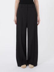 Wool palazzo trousers - Black