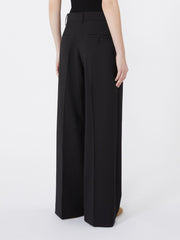 Wool palazzo trousers - Black