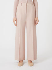 Wool palazzo trousers - Powder