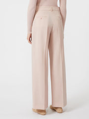 Wool palazzo trousers - Powder