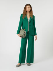 Wool palazzo trousers - Green