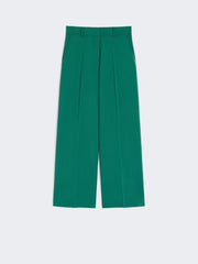 Wool palazzo trousers - Green