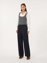 Technical gabardine wool trousers - Navy