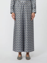Wide-fit silk trousers - Light blue