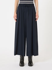 Relaxed-fit wool yarn trousers - Navy