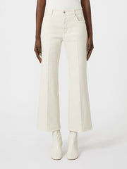 Cotton bull denim jeans - Ivory